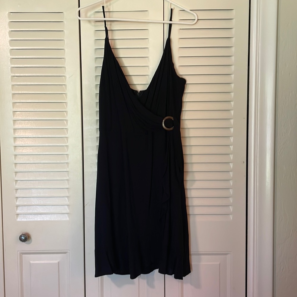 NWT Gianni Bini black faux wrap dress.